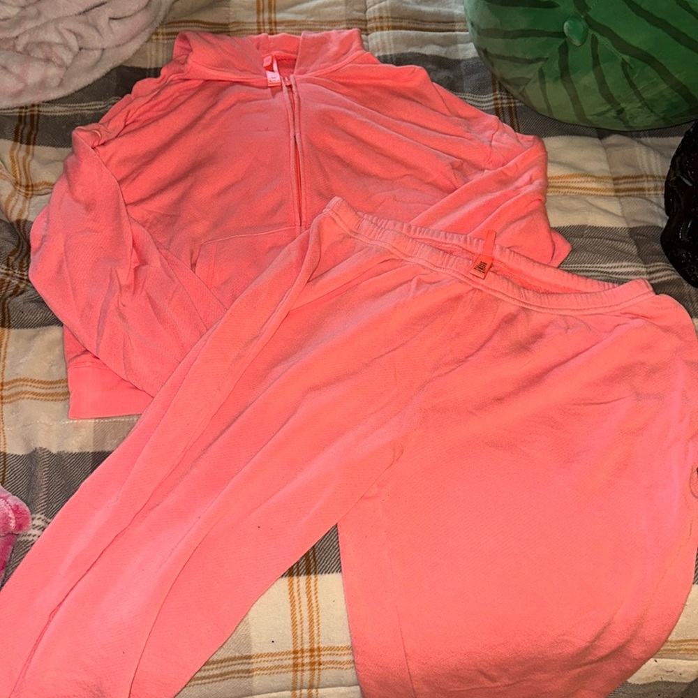 SKIMS Coral Lightweight Sweat Set SIZE XL